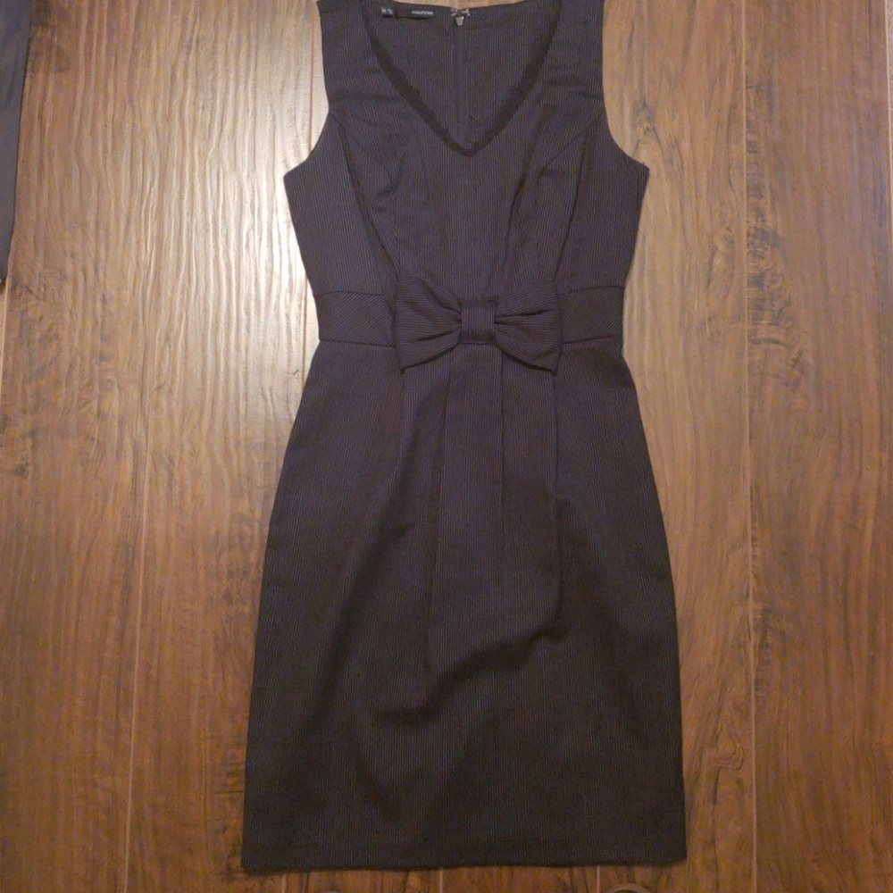 Black and white sheath dress